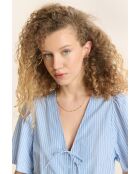 Blouse en coton Cecilia bleue