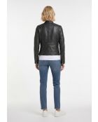 Veste en cuir Gael noire