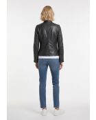Veste en cuir Frida noire