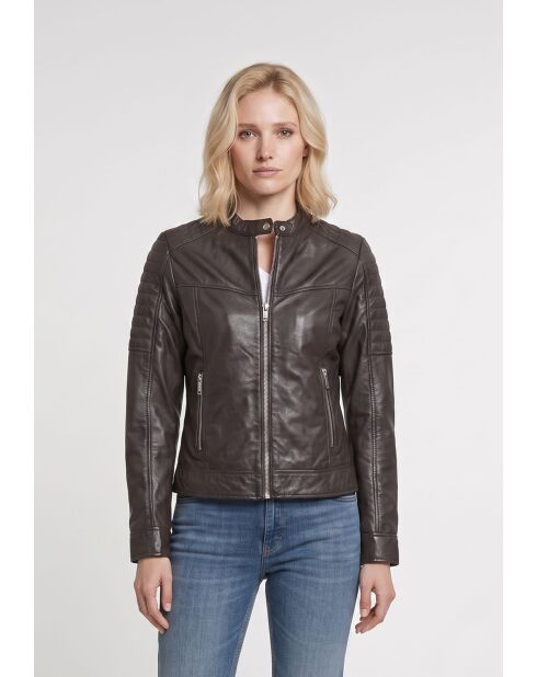 Braune Lederjacke Brea