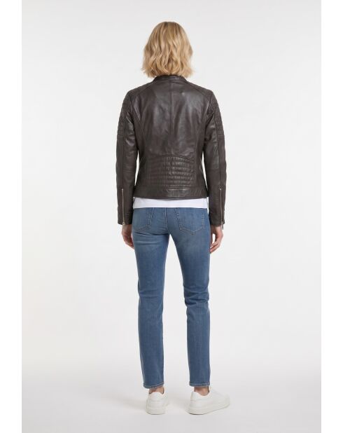 Braune Lederjacke Brea