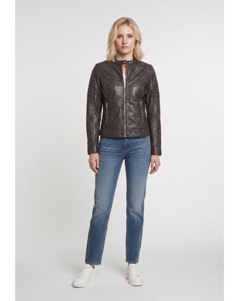 Braune Lederjacke Brea