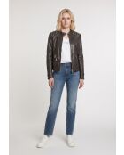 Braune Lederjacke Gabriella