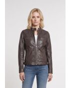 Braune Lederjacke Gladys