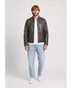 Braune Bikerjacke aus Leder von Berk