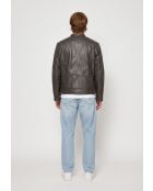Braune Bikerjacke aus Leder von Berk
