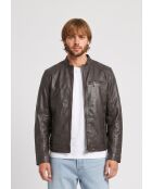 Braune Bikerjacke aus Leder von Berk