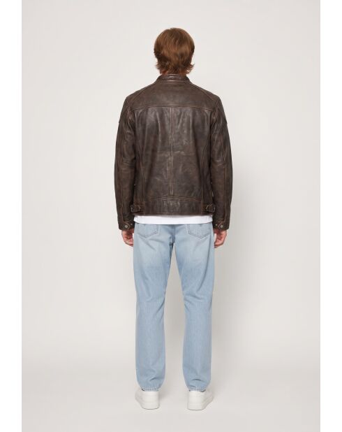 Braune Lederjacke Karson
