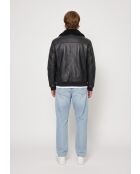 Ganet schwarze Lederjacke