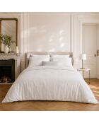 Parure housse de couette en coton Drift blanche
