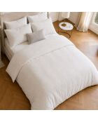 Parure housse de couette en coton Drift blanche