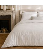 Parure housse de couette en coton Drift blanche