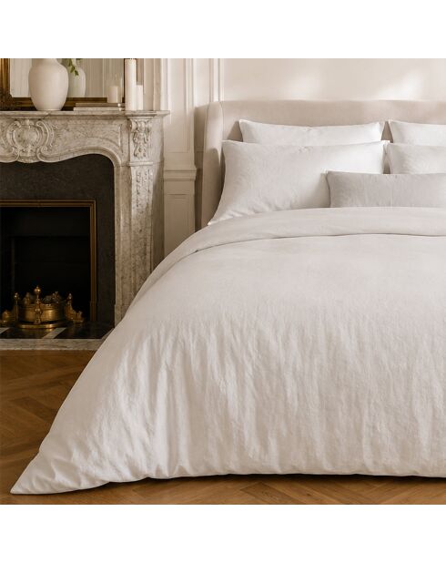 Parure housse de couette en coton Drift blanche