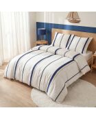 Parure housse de couette 3 pcs en coton Lord blanche