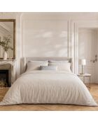 Parure housse de couette en coton Drift écrue