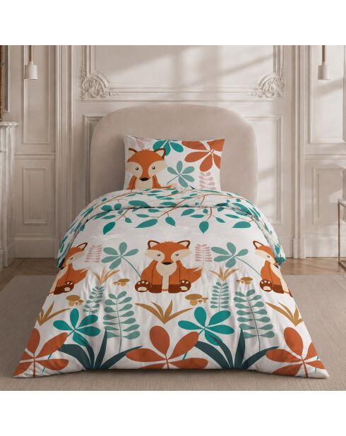 Parure de lit enfant en coton Renardeau multicolore