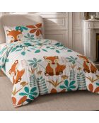 Parure de lit enfant en coton Renardeau multicolore