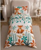 Parure de lit enfant en coton Renardeau multicolore