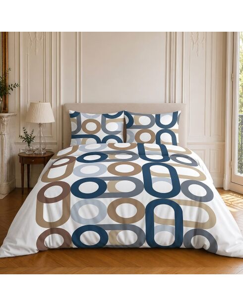 Parure housse de couette 3 pcs en coton Daiko multicolore