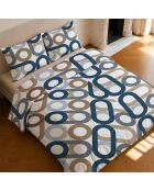 Parure housse de couette 3 pcs en coton Daiko multicolore