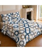 Parure housse de couette 3 pcs en coton Daiko multicolore