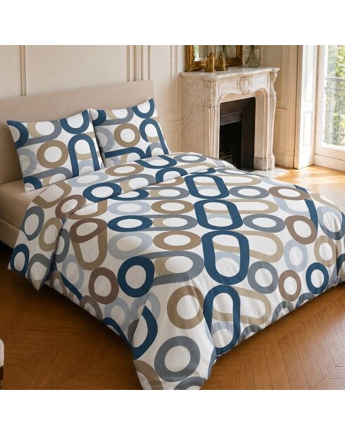 Parure housse de couette 3 pcs en coton Daiko multicolore
