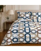 Parure housse de couette 3 pcs en coton Daiko multicolore