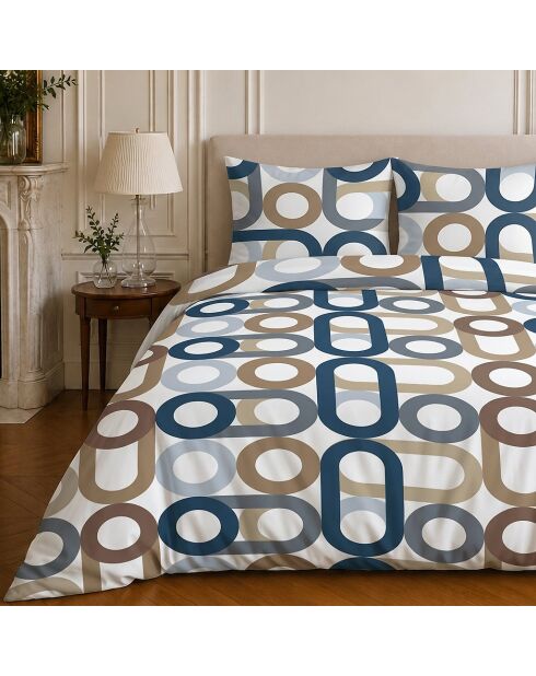 Parure housse de couette 3 pcs en coton Daiko multicolore