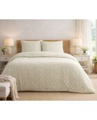 Parure housse de couette 3 pcs en coton lavé Tess écrue