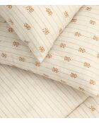 Parure housse de couette 3 pcs en coton lavé Tess écrue