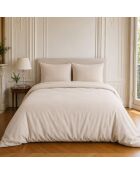 Parure housse de couette en coton Haven naturelle