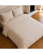 Parure housse de couette en coton Haven naturelle