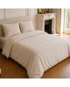 Parure housse de couette en coton Haven naturelle