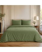 Parure housse de couette en coton Haven kaki