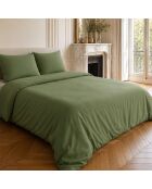 Parure housse de couette en coton Haven kaki