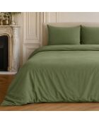 Parure housse de couette en coton Haven kaki