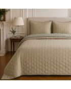 Couvre-lit matelassé réversible Nazim beige