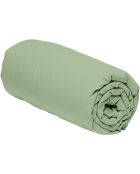 Spannbetttuch aus Baumwollperkal, 30 cm, Bonnet Mura Uni, Salbei