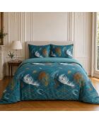 Set copripiumino Paloma in cotone stampato blu