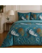 Set copripiumino Paloma in cotone stampato blu