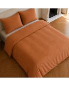 Parure housse de couette en coton Haven caramel
