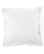 Funda de almohada de percal de algodón Mura blanca - 63x63 cm