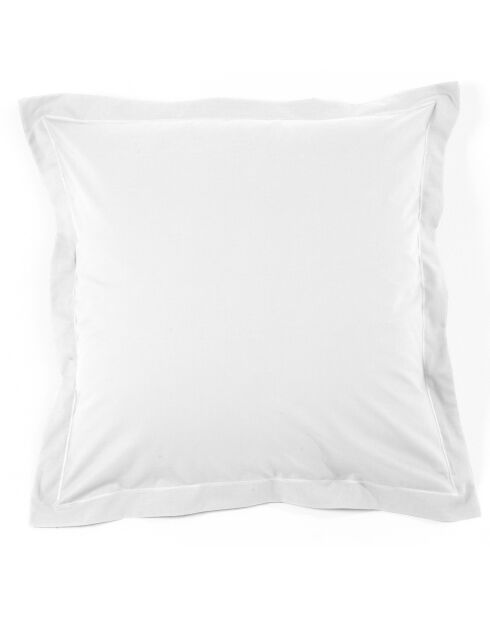 Funda de almohada de percal de algodón Mura blanca - 63x63 cm