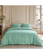 Parure housse de couette en coton Haven aqua