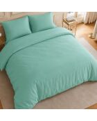 Parure housse de couette en coton Haven aqua