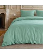 Parure housse de couette en coton Haven aqua
