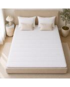 Surmatelas en microfibre moelleux 350 gr/m2 Malta blanc - 140x190 cm