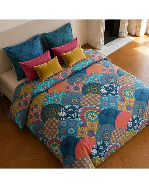 Parure housse de couette imprimée en coton Colorado multicolore