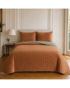 Couvre-lit matelassé réversible Nazim terracotta