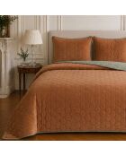 Couvre-lit matelassé réversible Nazim terracotta
